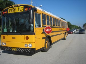 school bus with stop arm